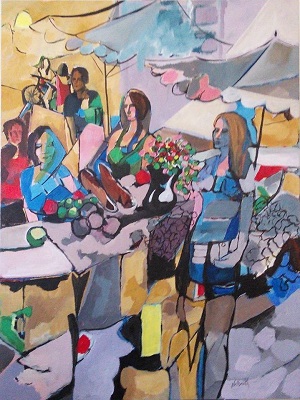Women at Market II - Bruce Nellsmith