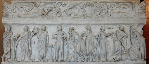 Relief sculpture from a second-century Roman sarcophagus