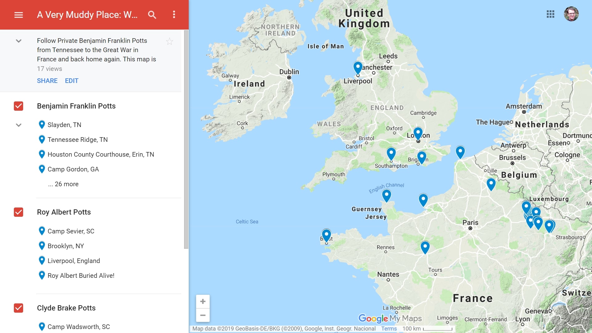 Interactive Itinerary on Google Maps